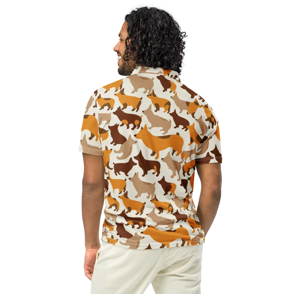 Russet Romp on Men's Slim Fit Polo Shirt — Back