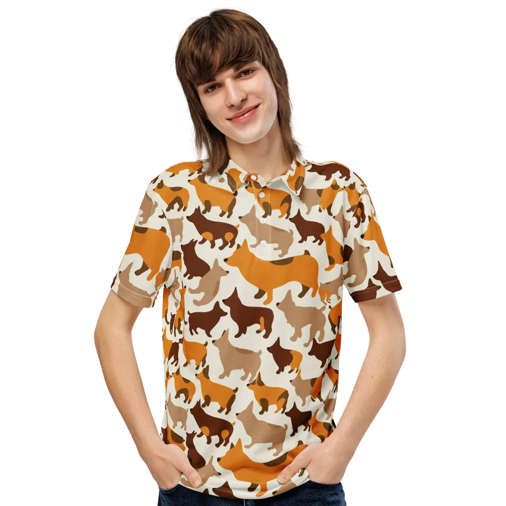 Russet Romp on Men's Slim Fit Polo Shirt — Front