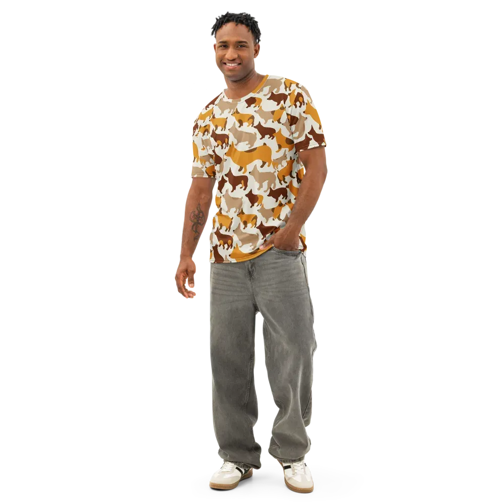 Russet Romp on Men's Cotton Crew Neck T-Shirt — Front