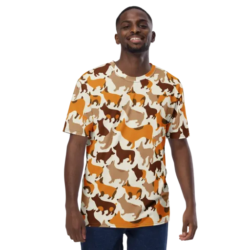 Russet Romp on a Men's Crew Neck T-Shirt