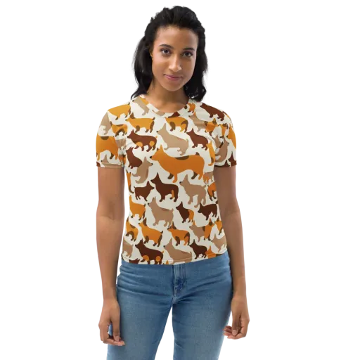Russet Romp on a Women's Crew Neck T-Shirt