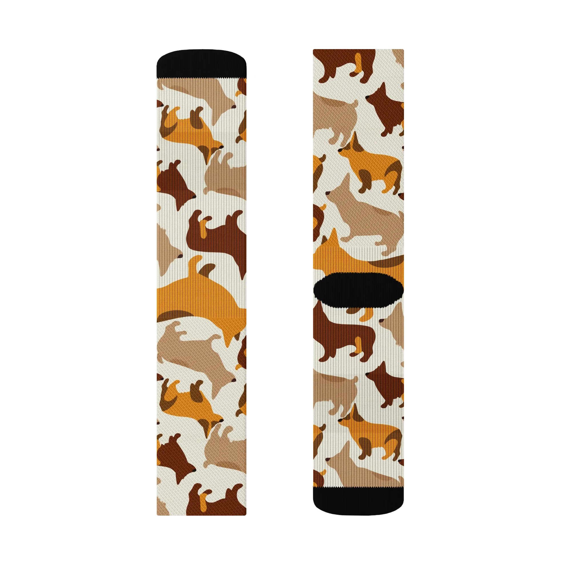 Russet Romp on Socks — Left Sock
