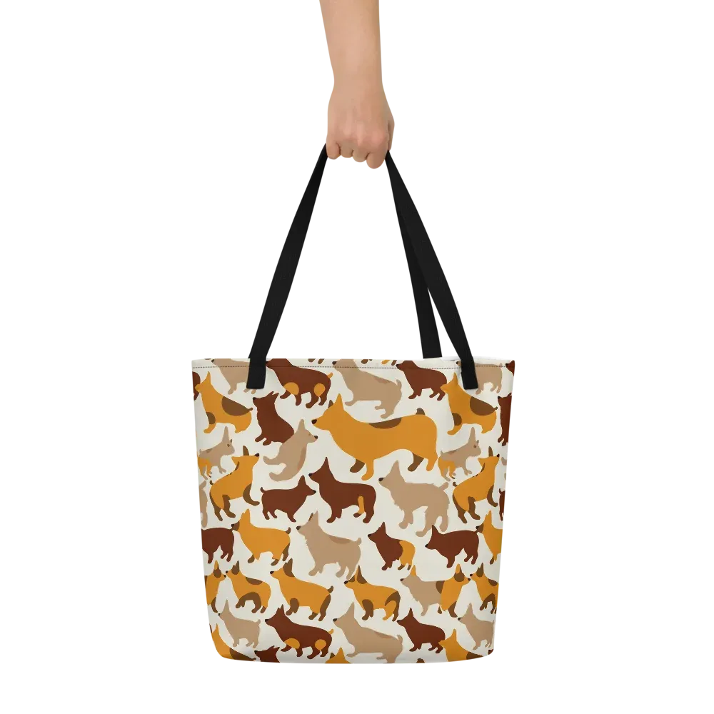 Russet Romp on Large Tote Bag W/ Pocket — Front