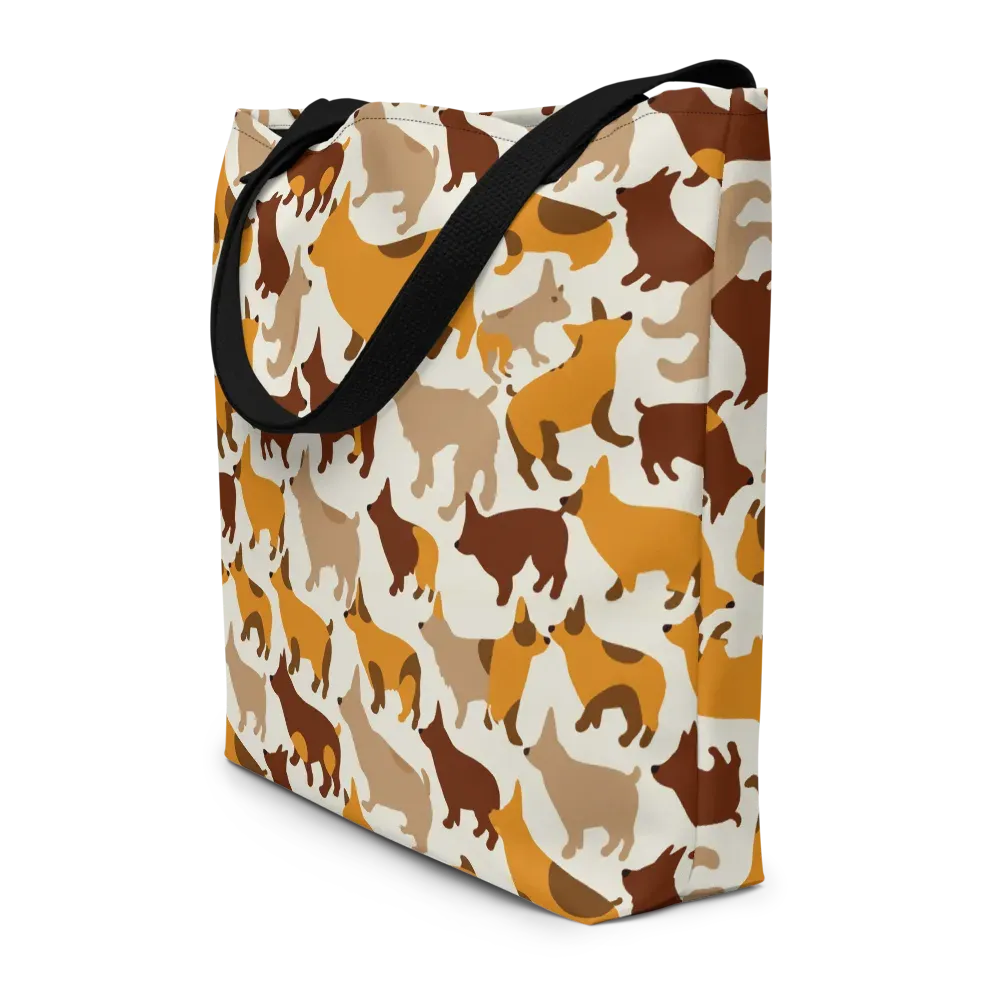 Russet Romp on Large Tote Bag W/ Pocket — Front