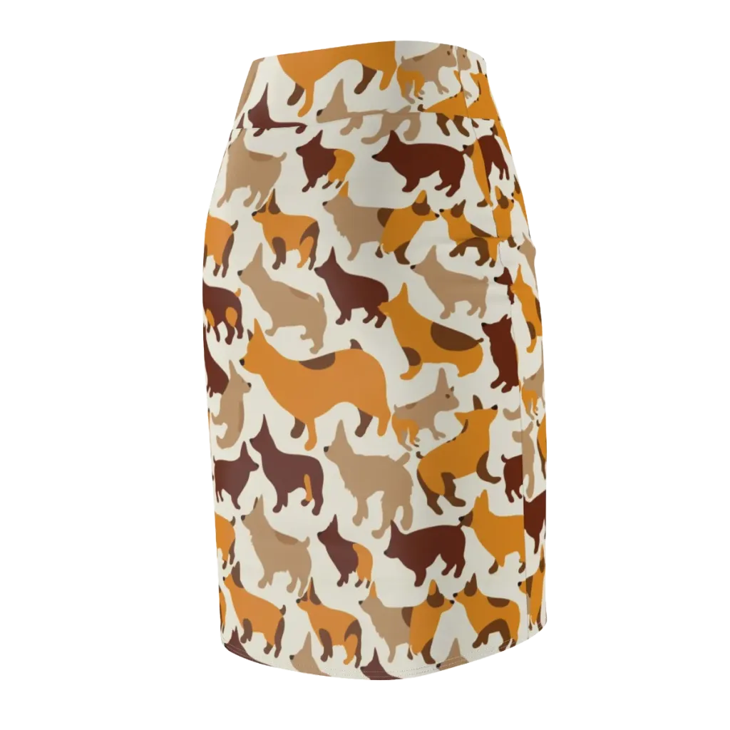 Russet Romp on Pencil Skirt — Back Side