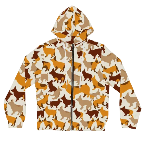 Russet Romp on a Women's Full-Zip Hoodie