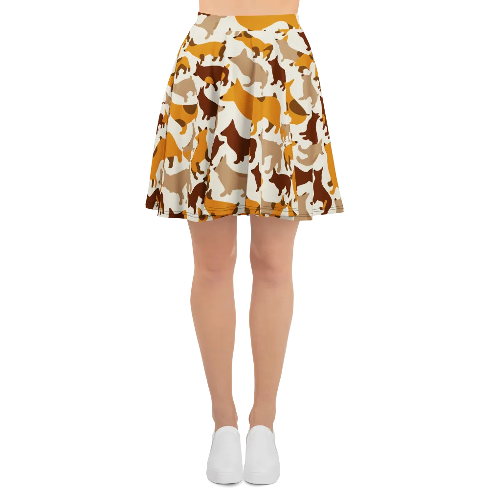 Russet Romp on Skater Skirt — Front
