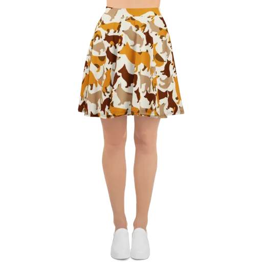 Russet Romp on a Skater Skirt
