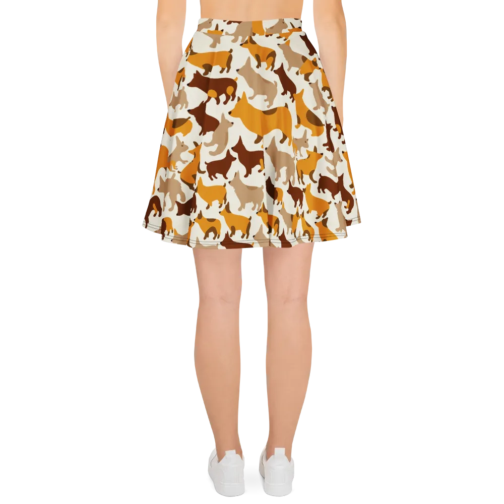Russet Romp on Skater Skirt — Back