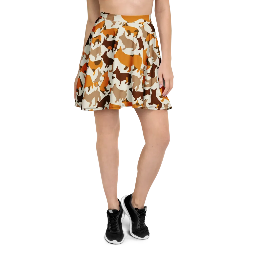 Russet Romp on Skater Skirt — Front