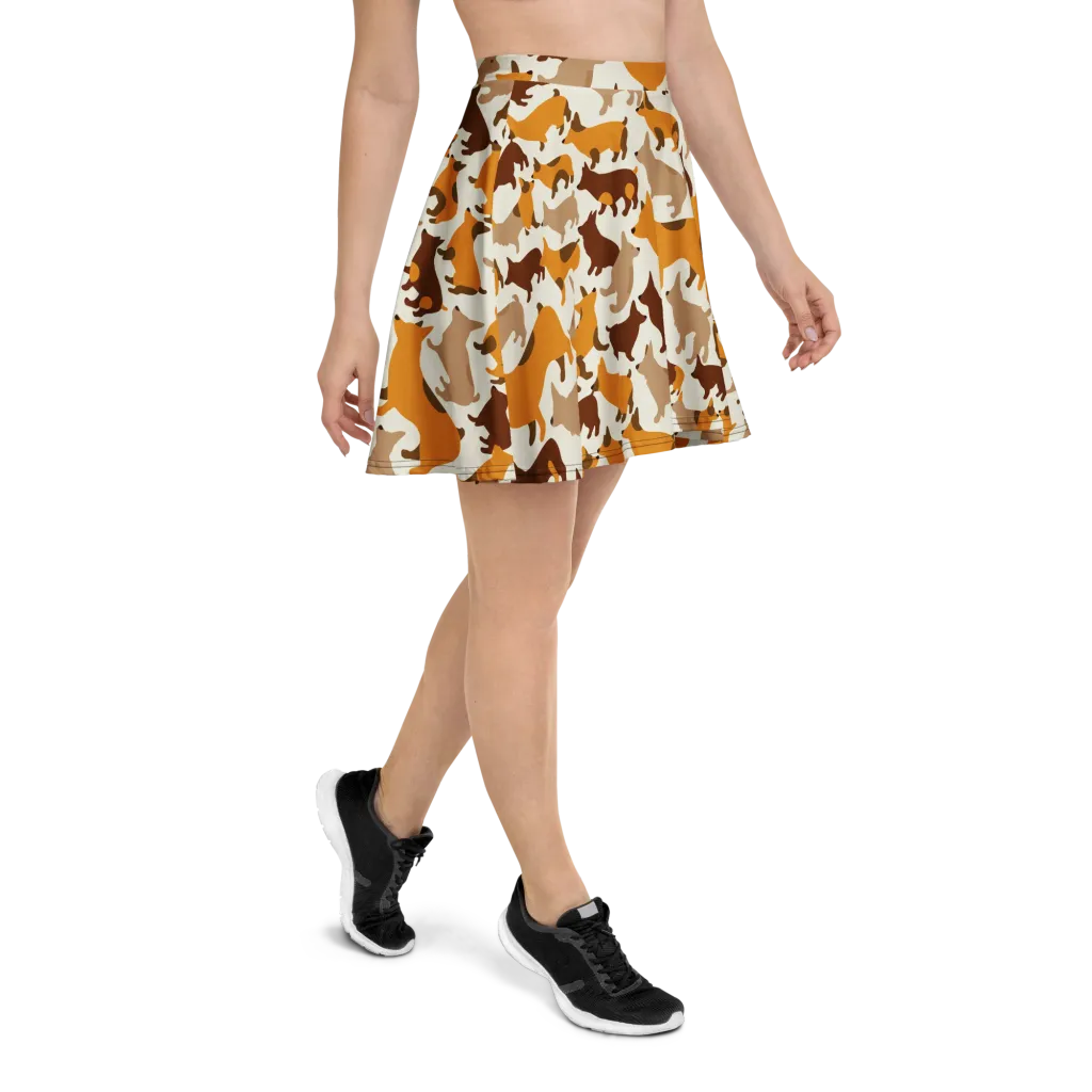 Russet Romp on Skater Skirt — Right