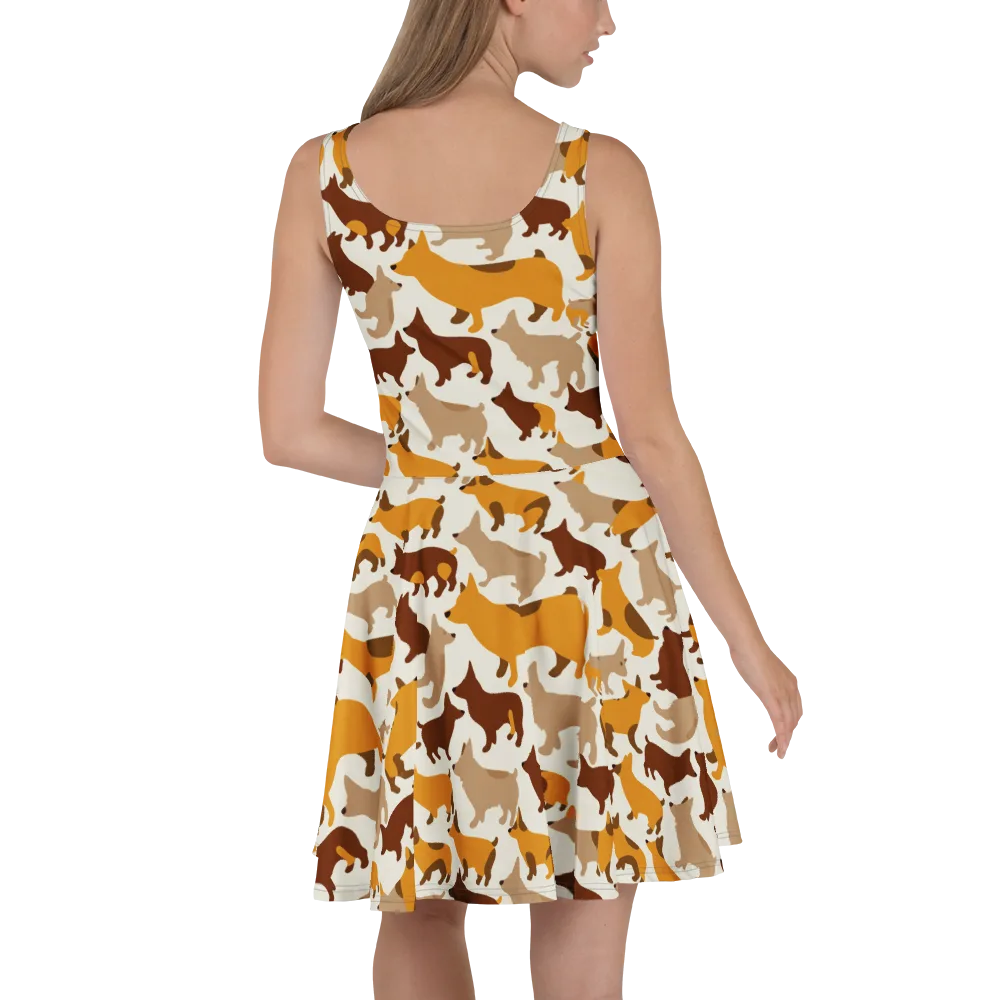 Russet Romp on Skater Dress — Back