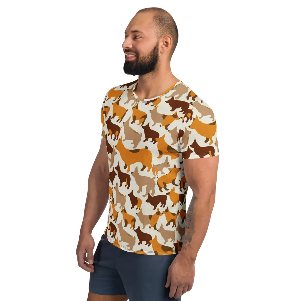 Russet Romp on Men's Athletic T-Shirt — Left