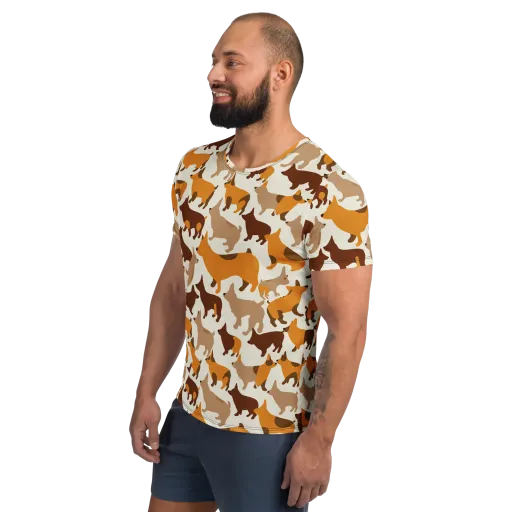 Russet Romp on a Men's Athletic T-Shirt