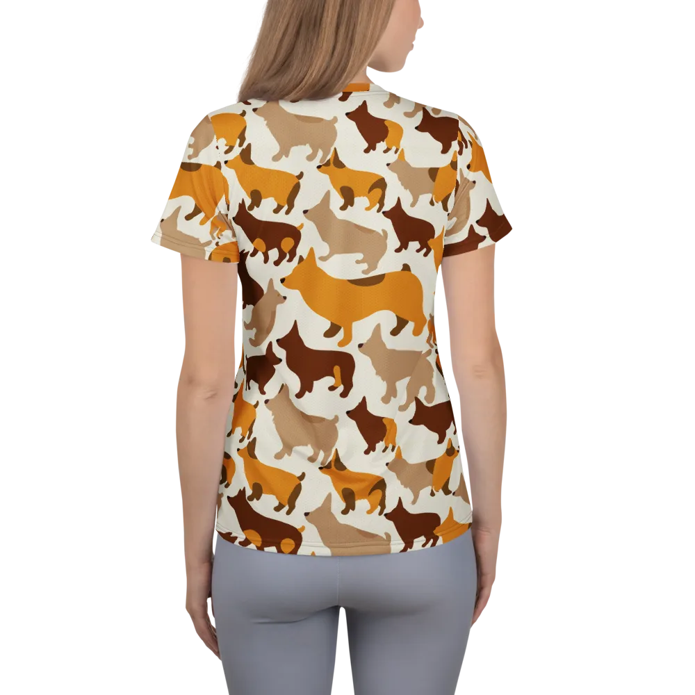 Russet Romp on Women's Athletic T-Shirt — Back