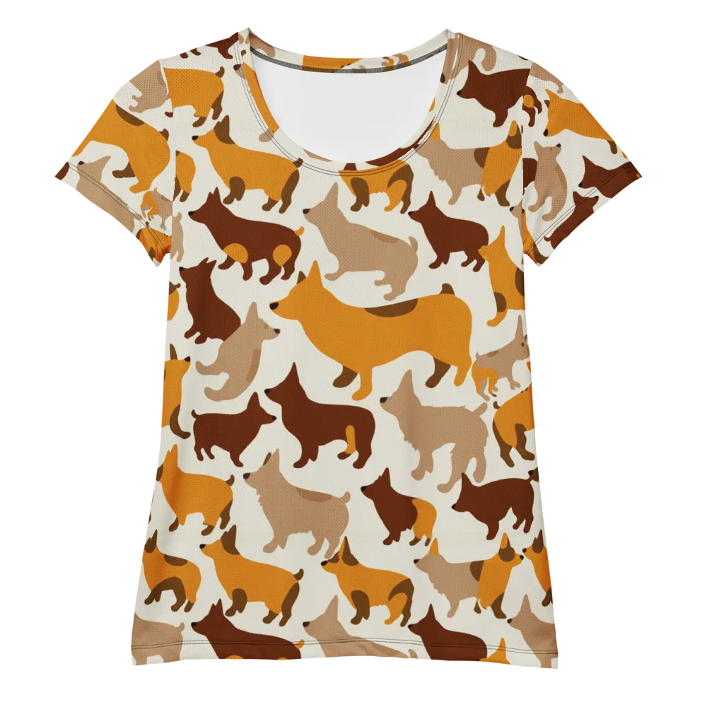 Russet Romp on Women's Athletic T-Shirt — Front