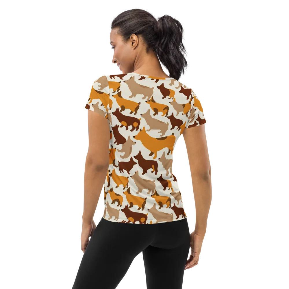 Russet Romp on Women's Athletic T-Shirt — Back