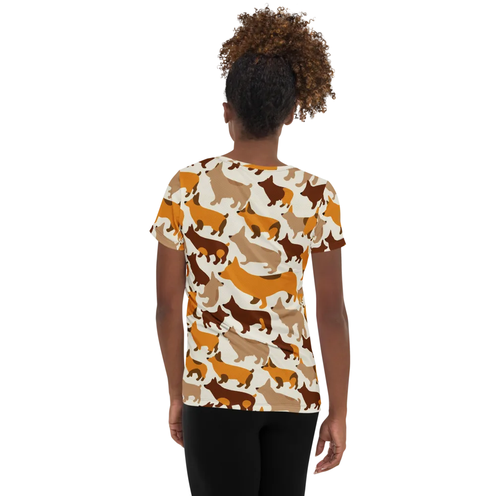 Russet Romp on Women's Athletic T-Shirt — Back