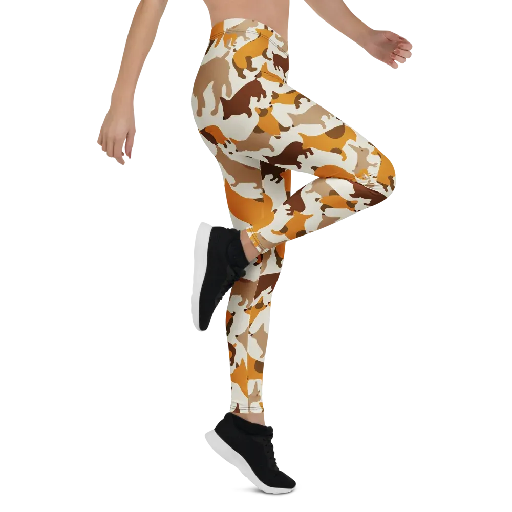 Russet Romp on Leggings — Right