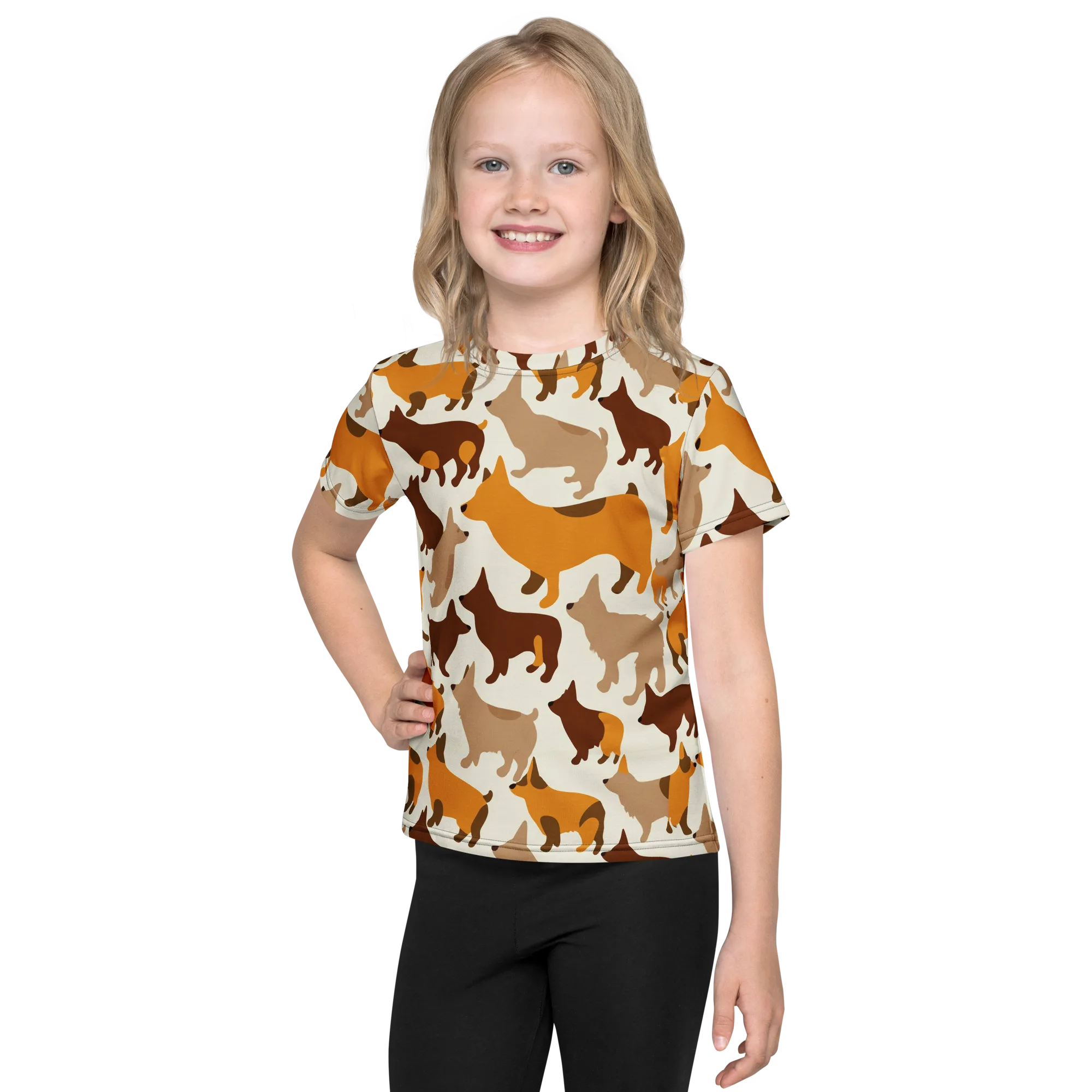 Russet Romp on Kids Crew Neck T-Shirt — Front