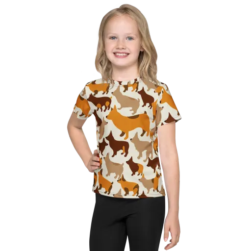Russet Romp on a Kids Crew Neck T-Shirt