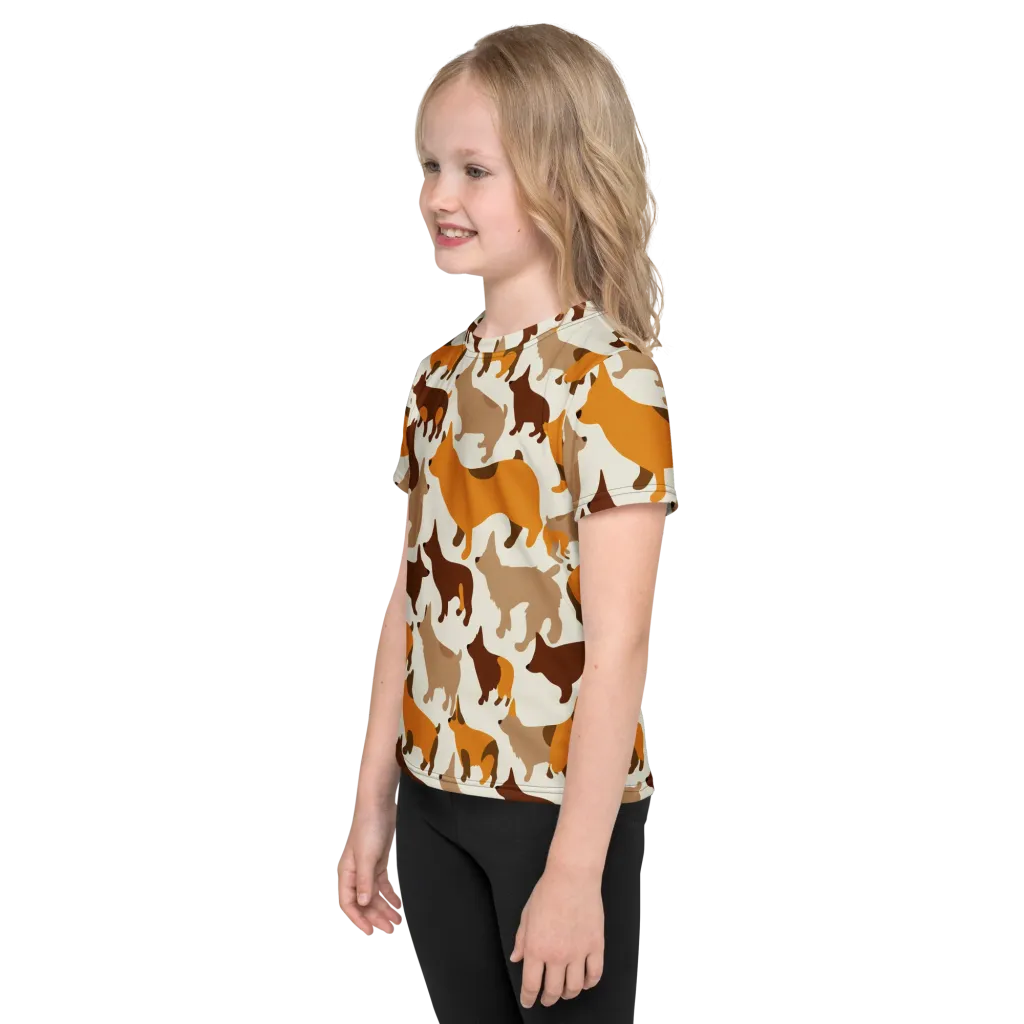 Russet Romp on Kids Crew Neck T-Shirt — Left