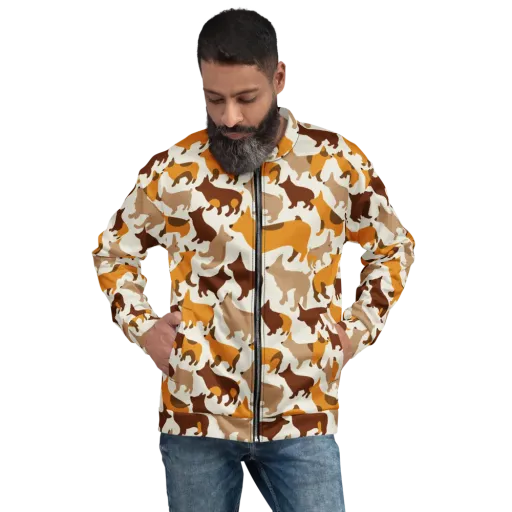 Russet Romp on a Bomber Jacket