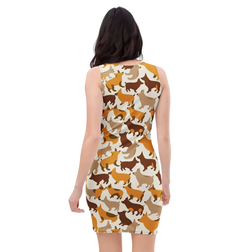 Russet Romp on Bodycon Dress — Back