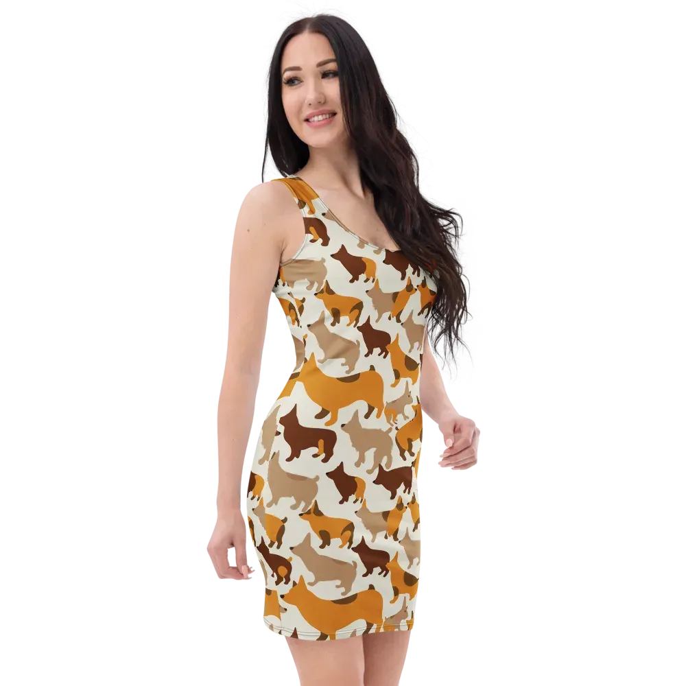 Russet Romp on Bodycon Dress — Right Front