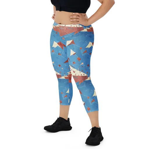 Kite Harbor on a Capri Leggings