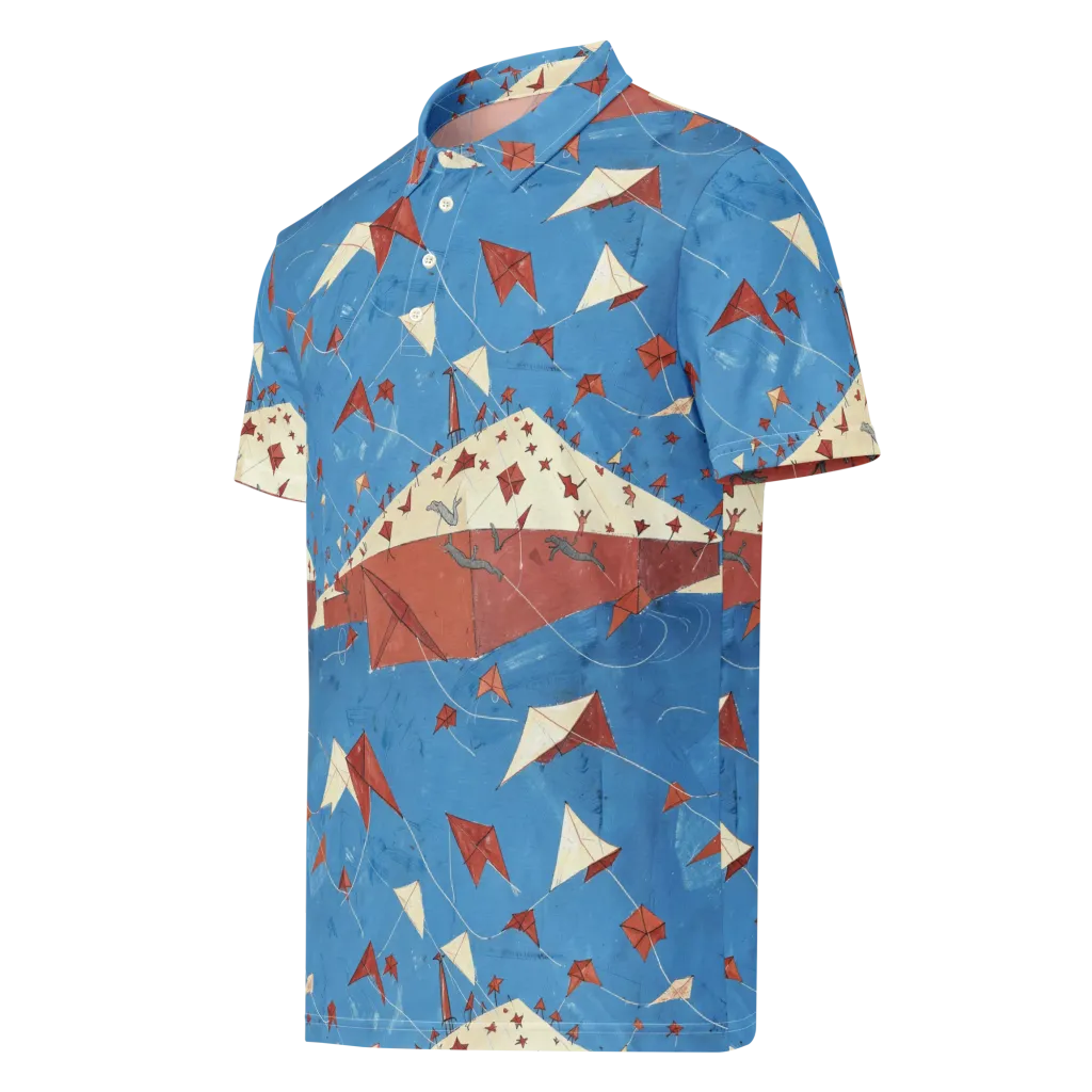 Kite Harbor on Men's Slim Fit Polo Shirt — Left Front