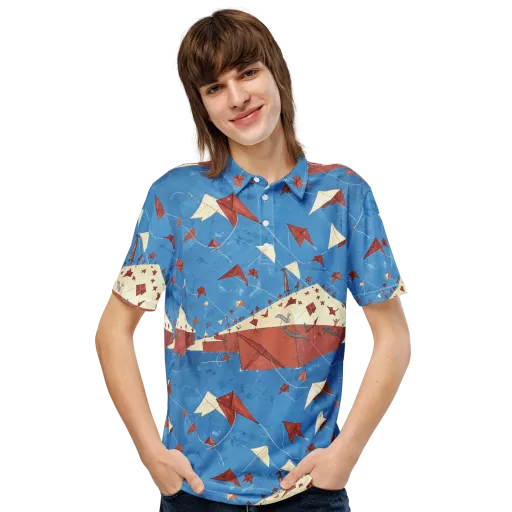 Kite Harbor on a Men's Slim Fit Polo Shirt