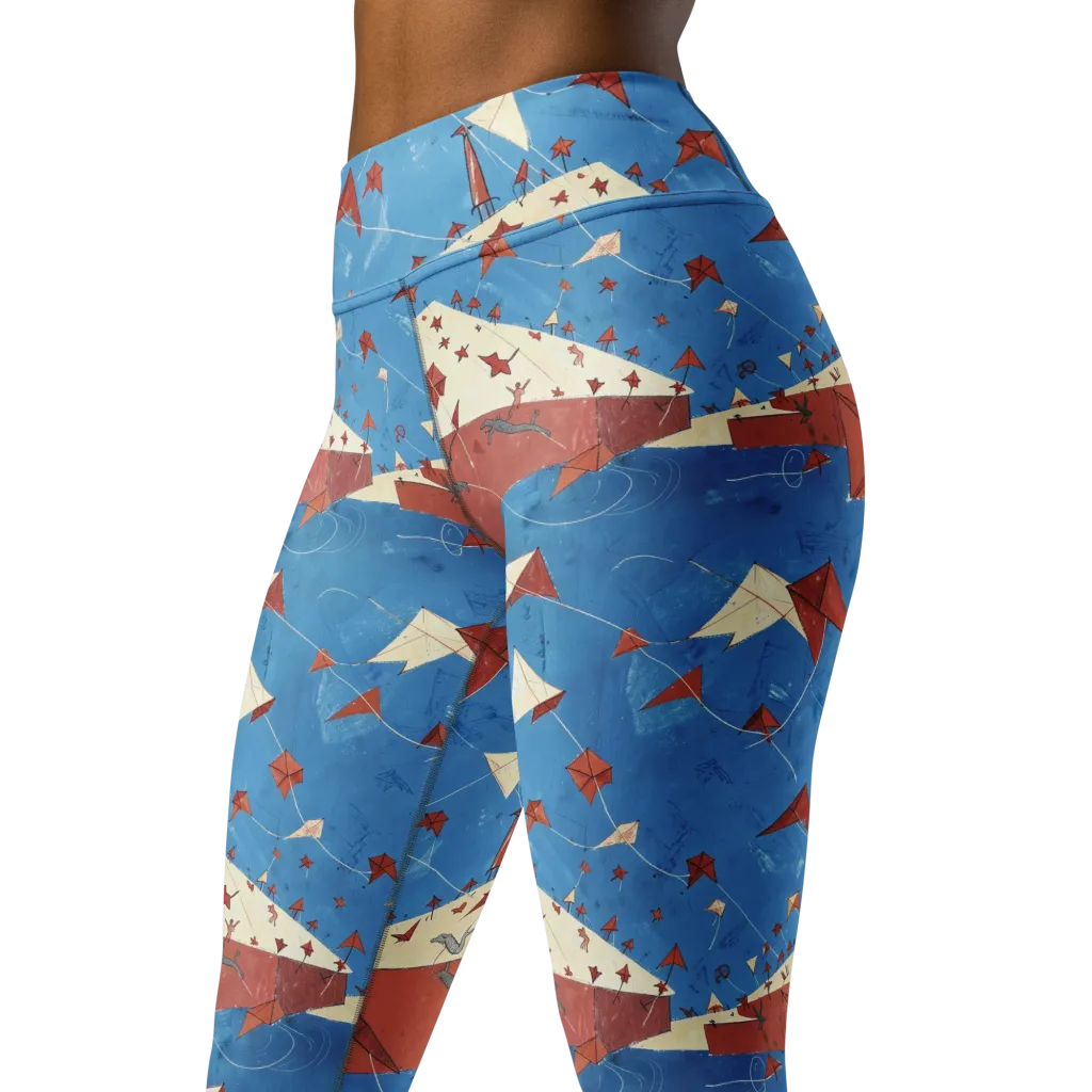 Kite Harbor on Yoga Leggings — Left Front