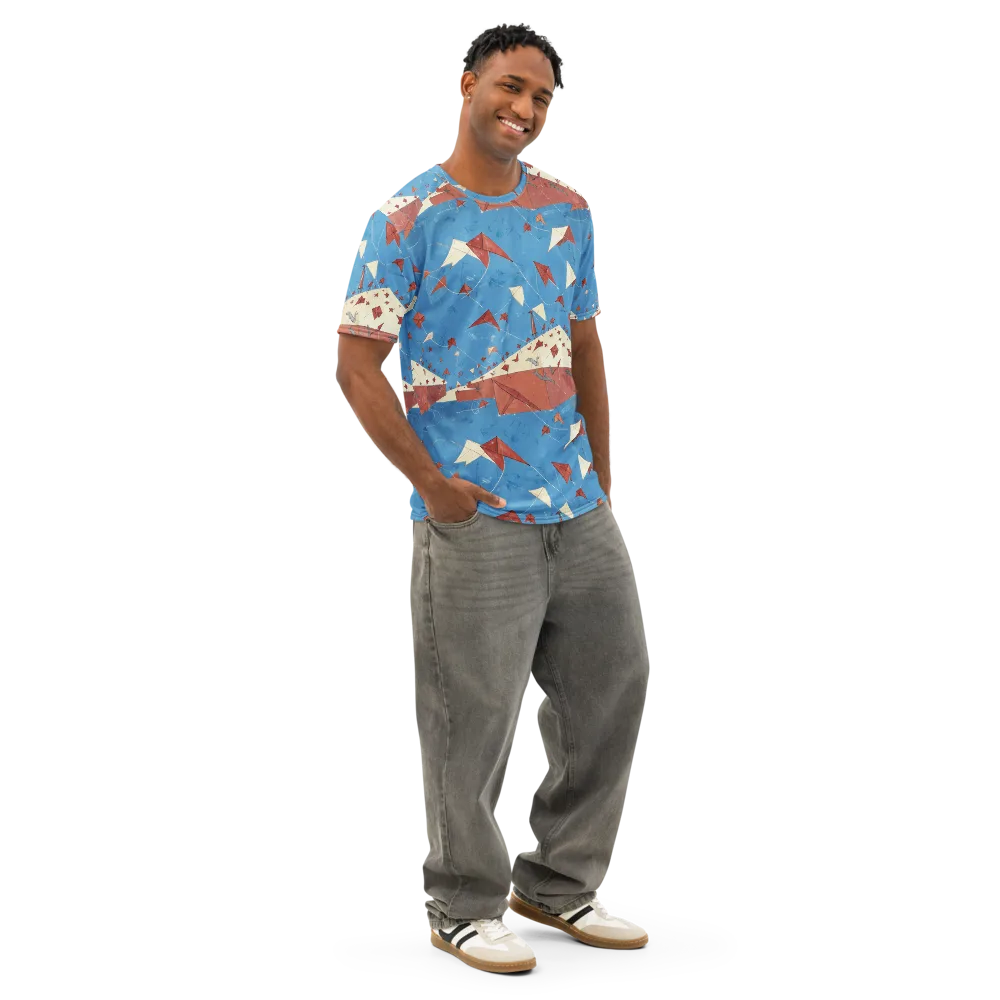 Kite Harbor on Men's Cotton Crew Neck T-Shirt — Right Front