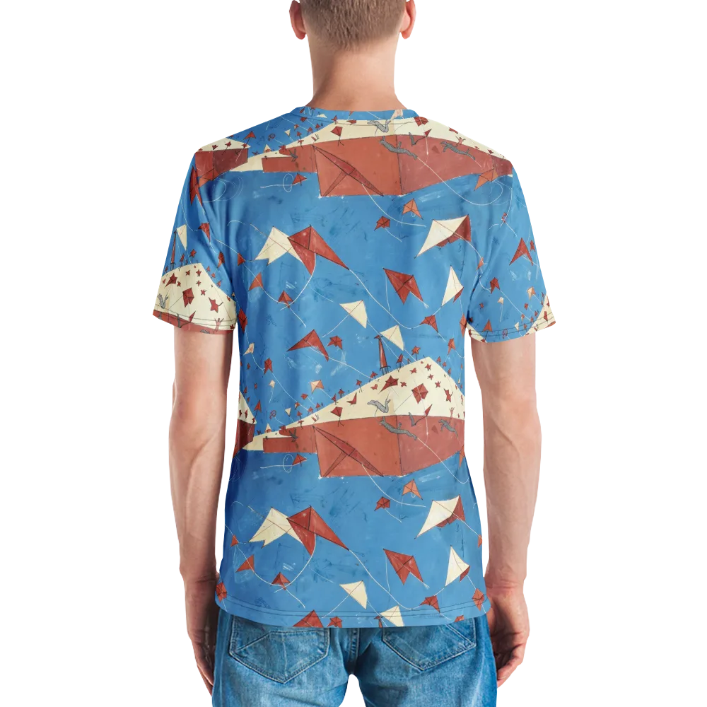 Kite Harbor on Men's Crew Neck T-Shirt — Back