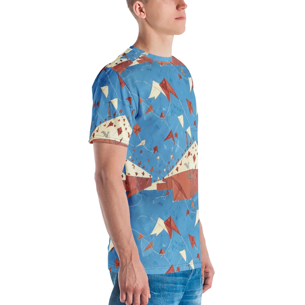 Kite Harbor on Men's Crew Neck T-Shirt — Right