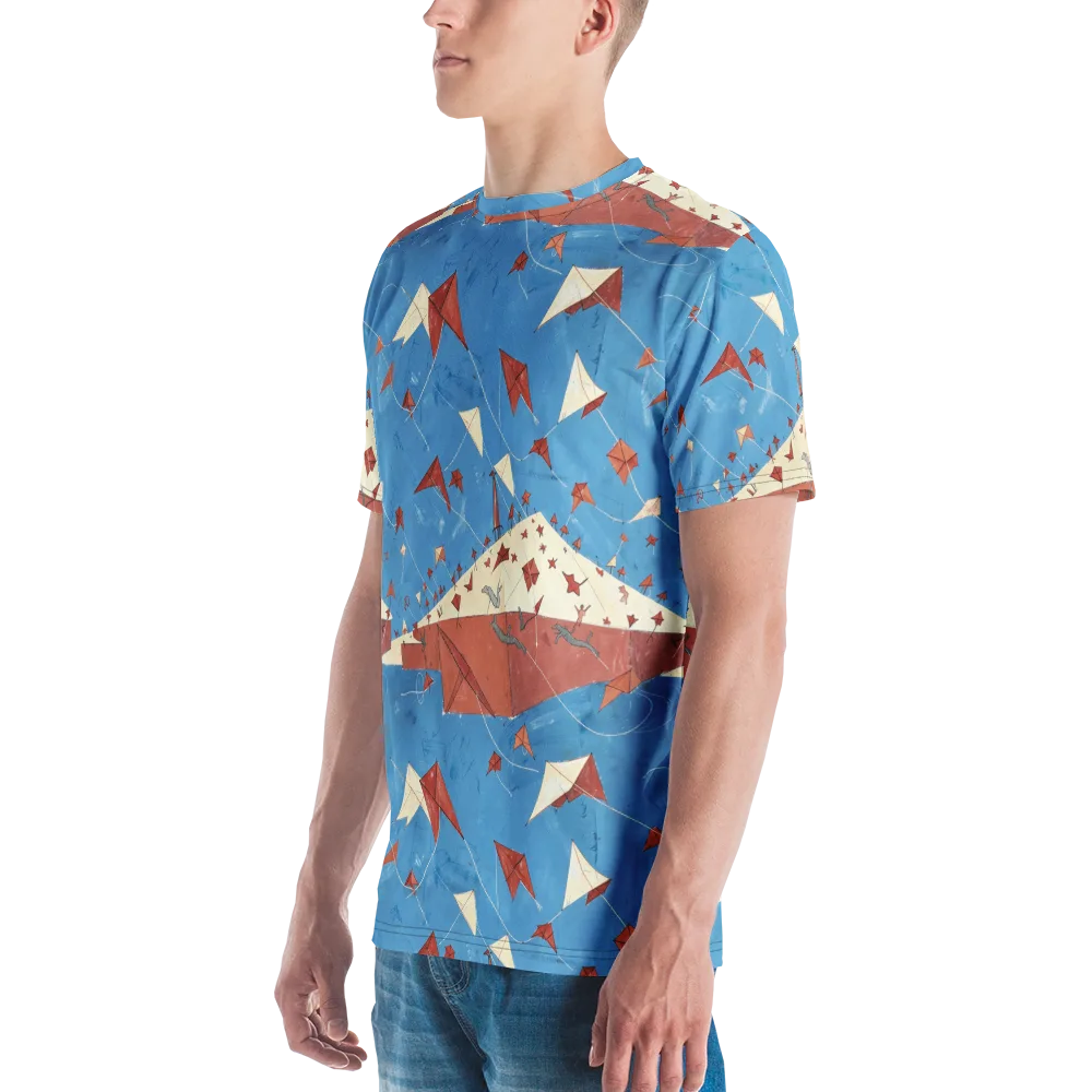 Kite Harbor on Men's Crew Neck T-Shirt — Left