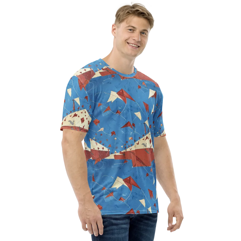 Kite Harbor on Men's Crew Neck T-Shirt — Right