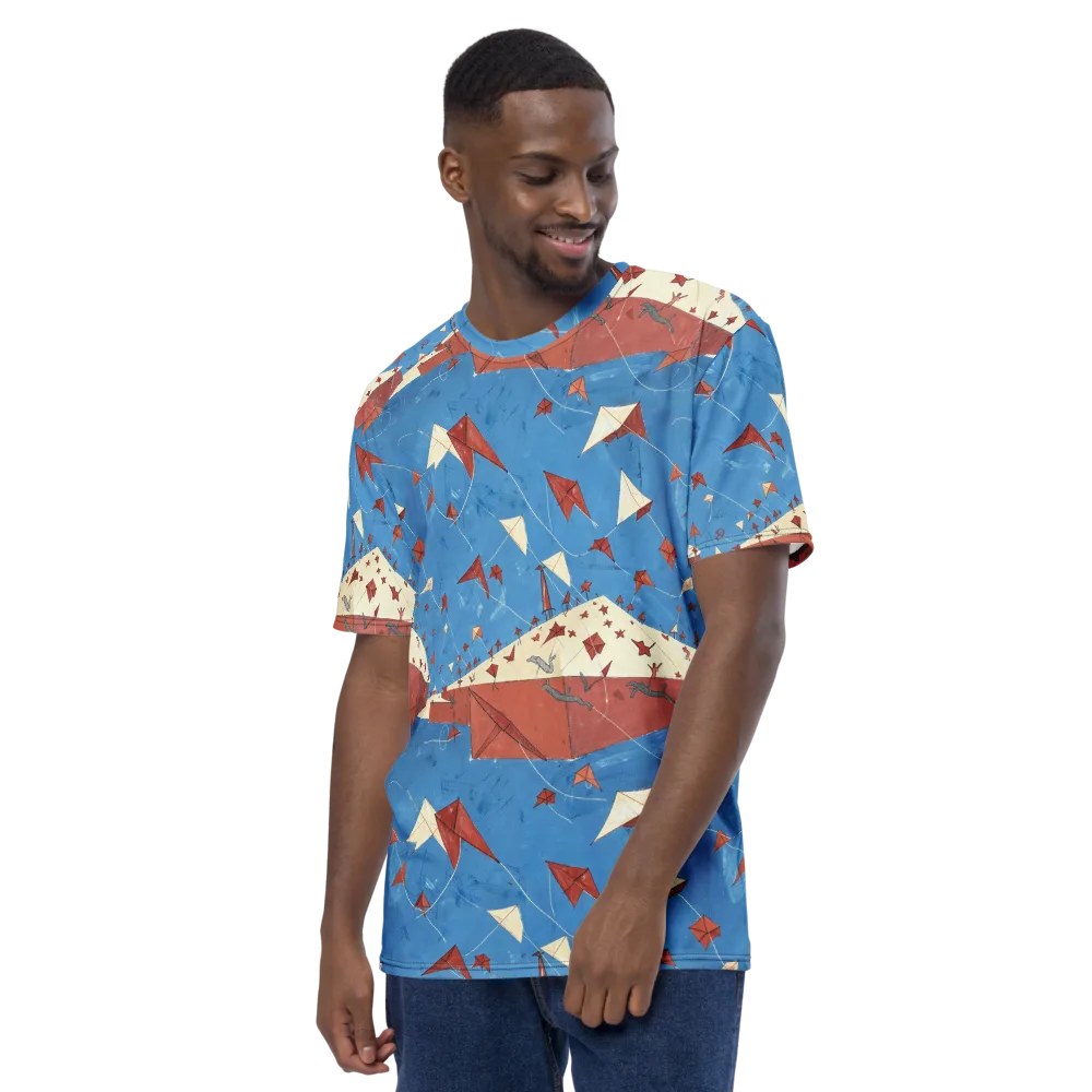Kite Harbor on Men's Crew Neck T-Shirt — Left