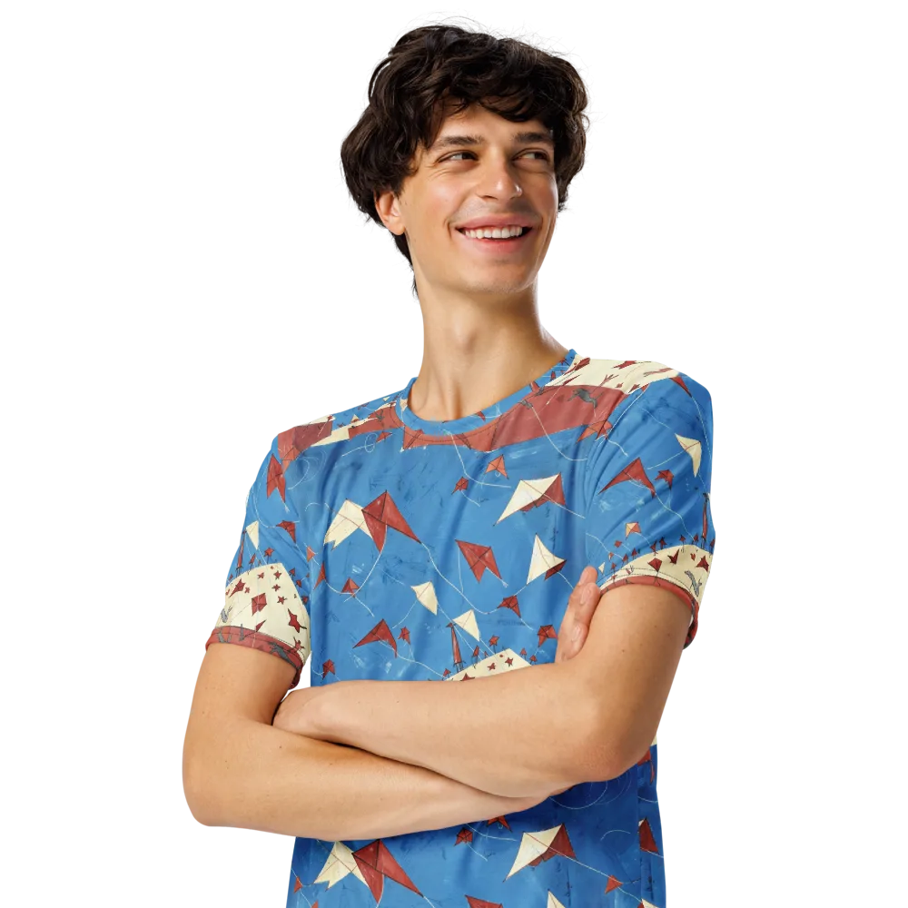 Kite Harbor on Men's Crew Neck T-Shirt — Left Front