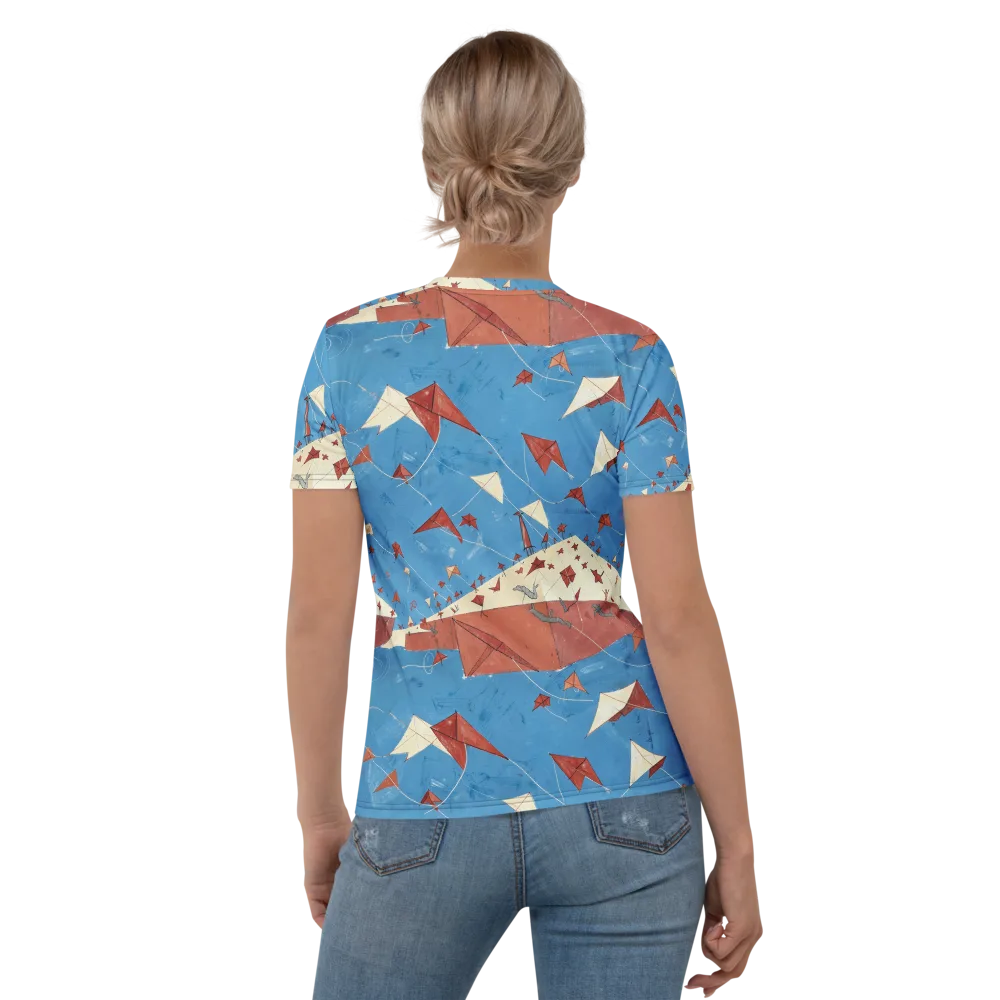 Kite Harbor on Women's Crew Neck T-Shirt — Back