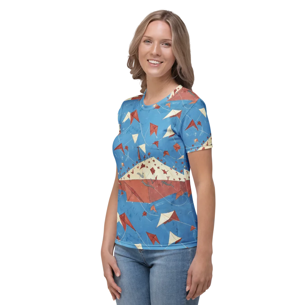 Kite Harbor on Women's Crew Neck T-Shirt — Left