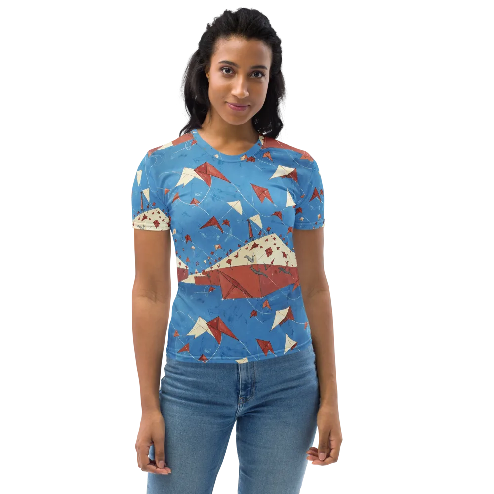 Kite Harbor on Women's Crew Neck T-Shirt — Front