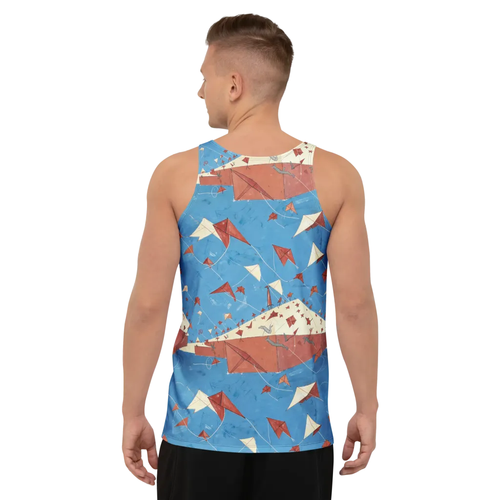 Kite Harbor on Men's Tank Top — Back