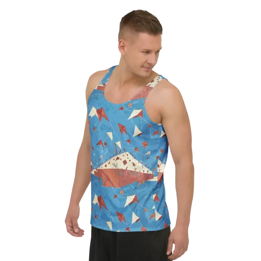 Kite Harbor on a Men's Tank Top