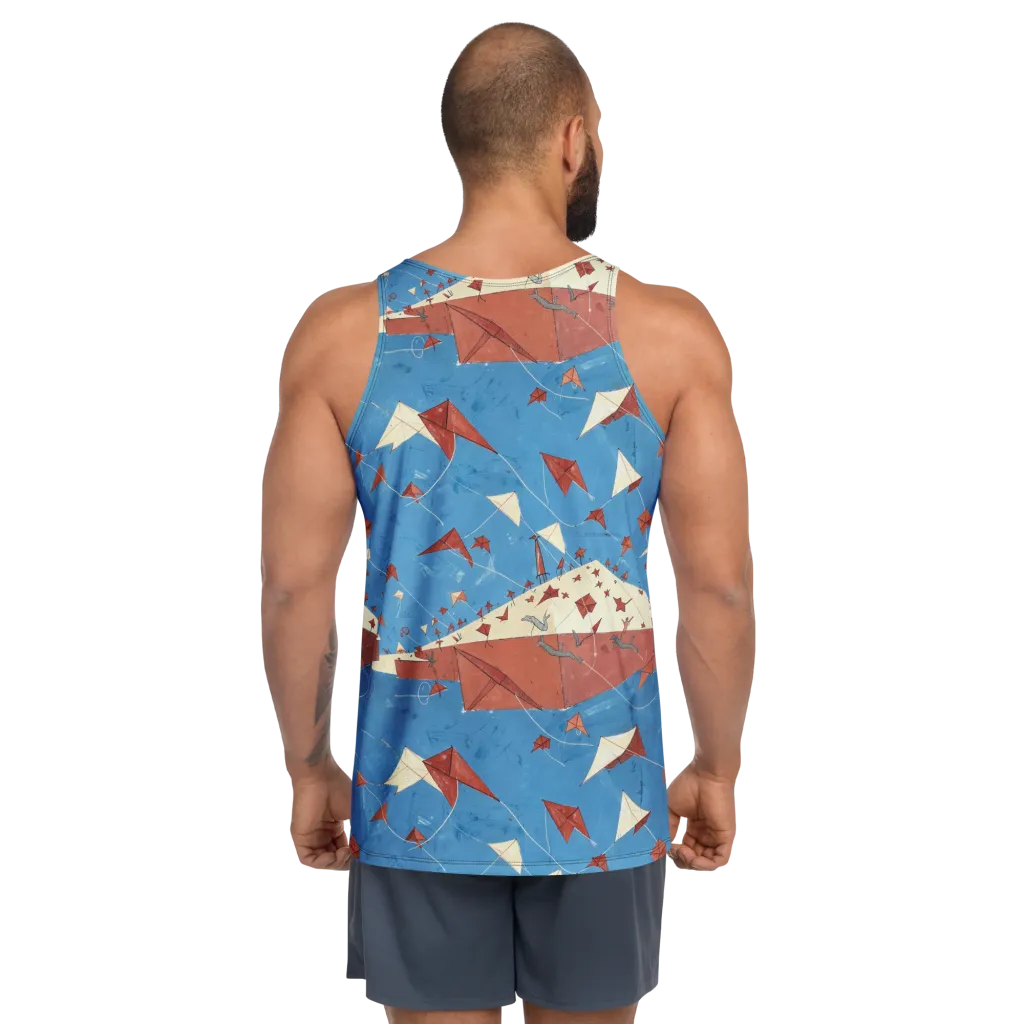 Kite Harbor on Men's Tank Top — Back