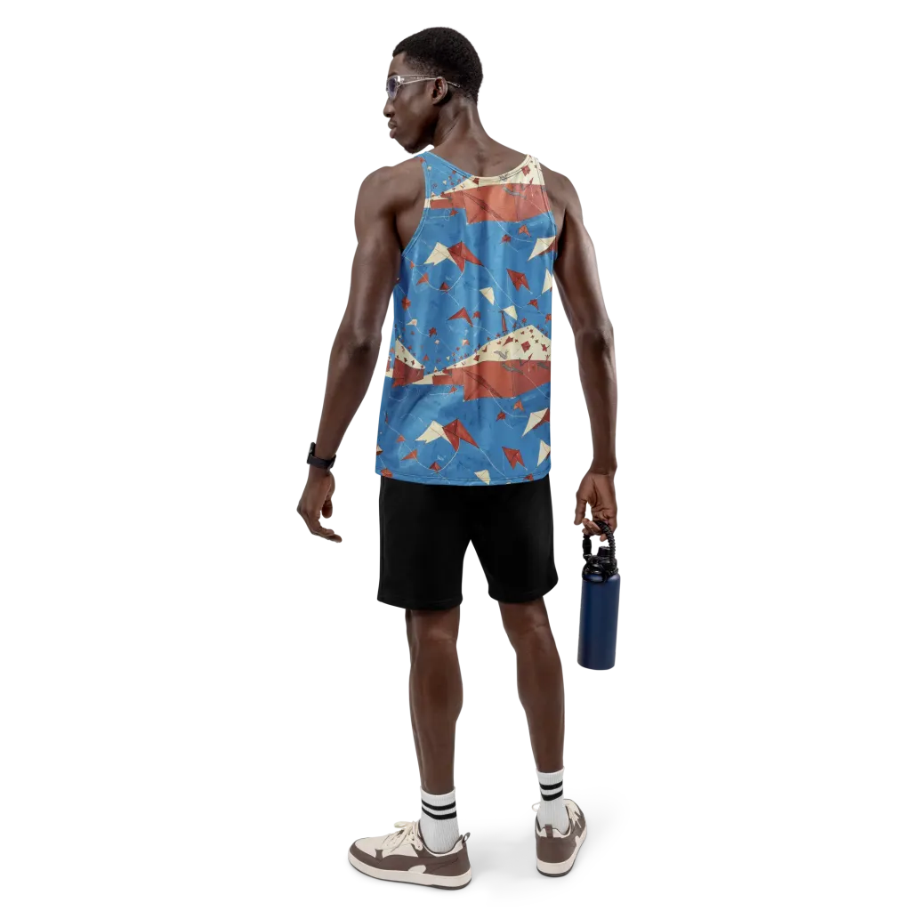 Kite Harbor on Men's Tank Top — Back
