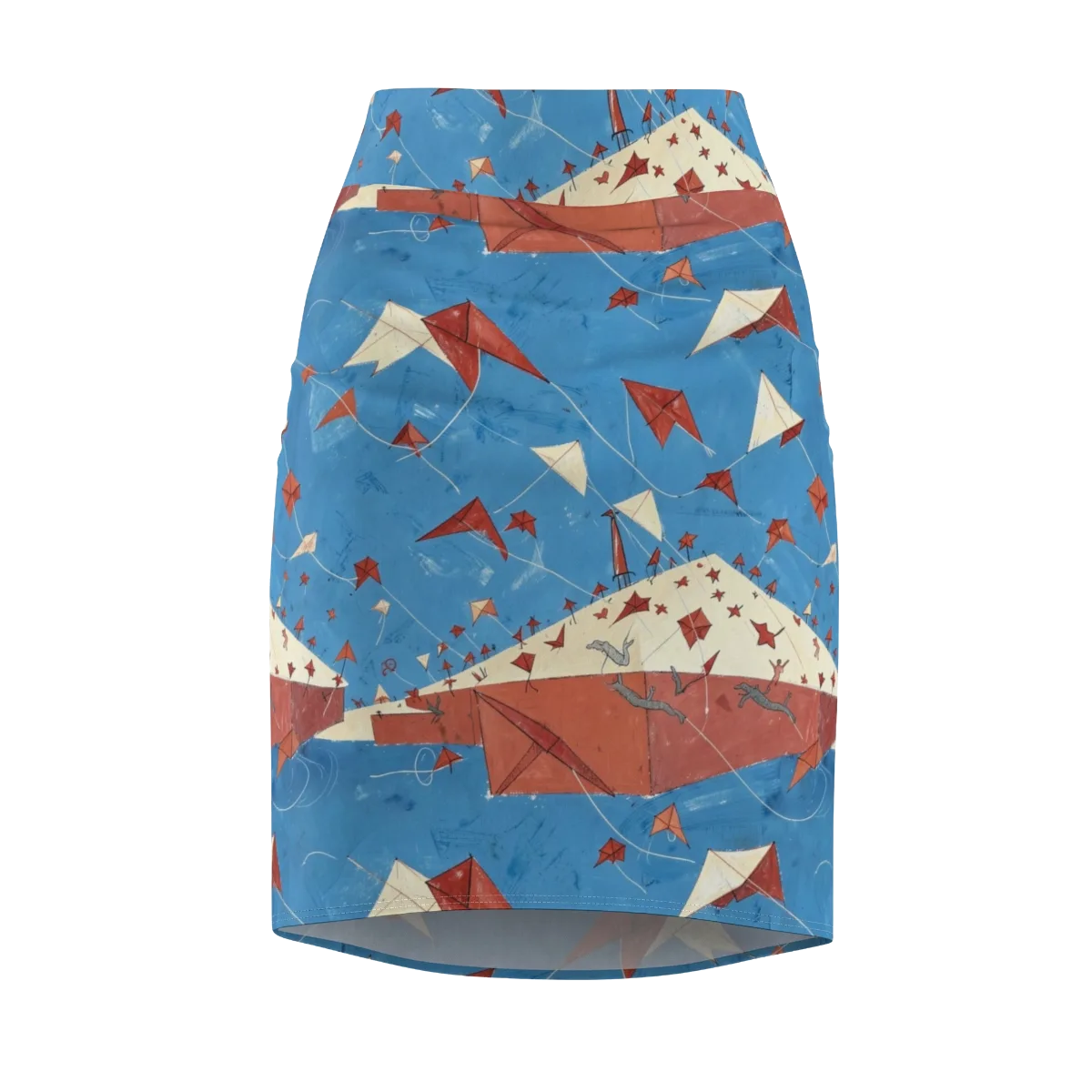 Kite Harbor on Pencil Skirt — Front
