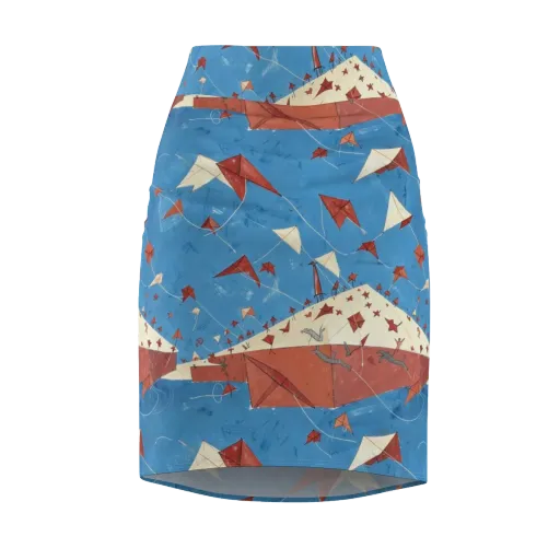 Kite Harbor on a Pencil Skirt