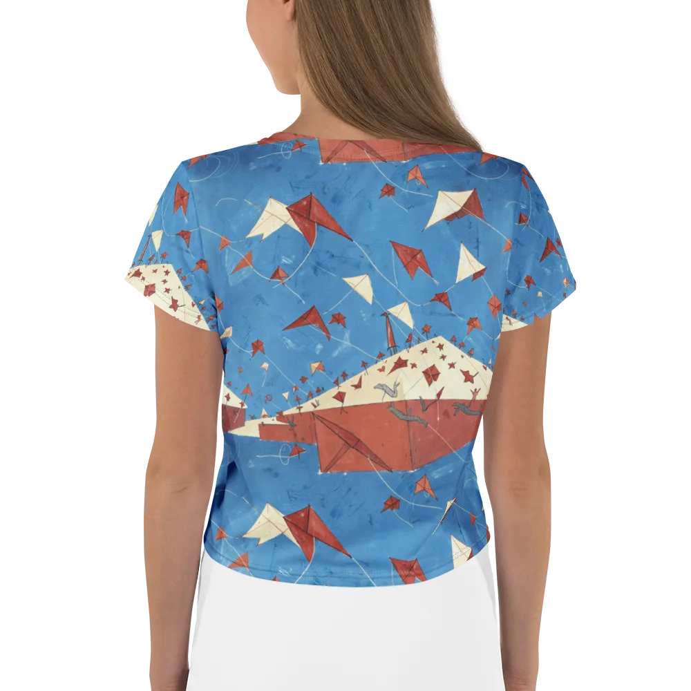 Kite Harbor on Crop Tee — Back